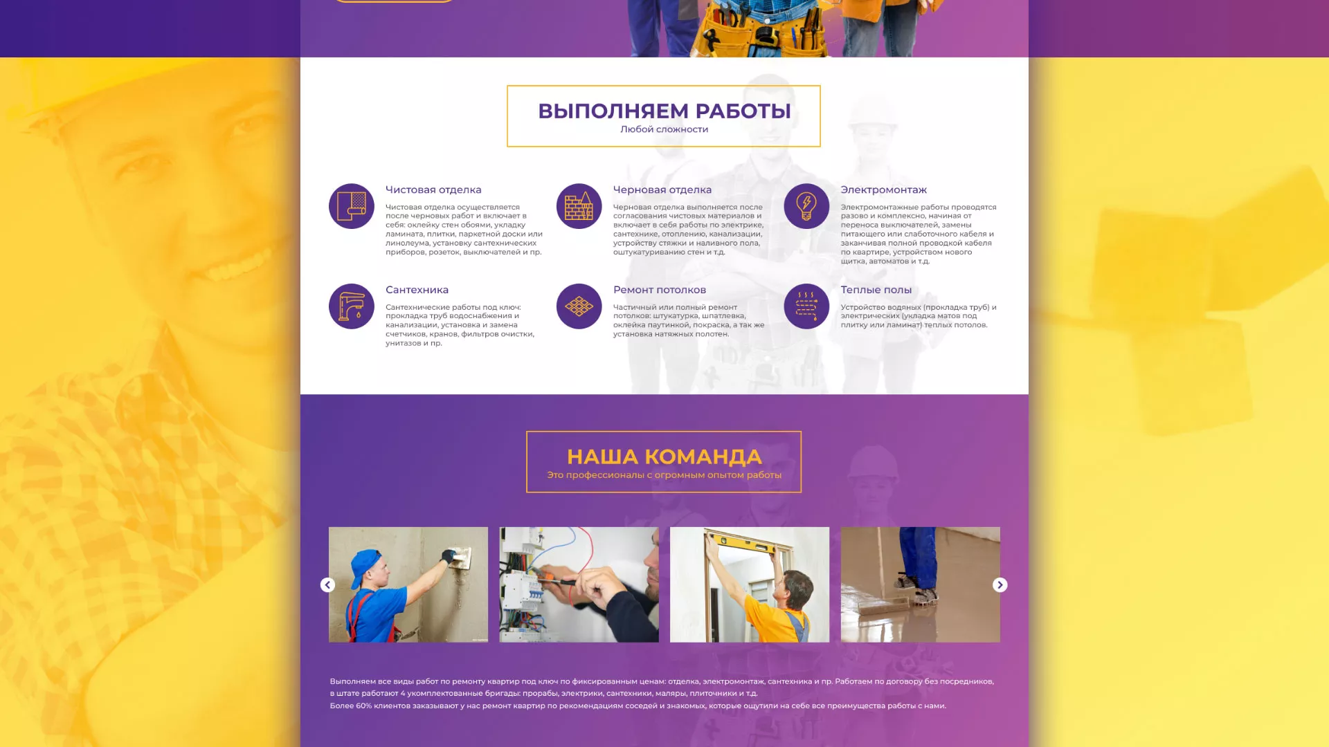 Разработка сайта строительной компании «Милана-Строй» в Киреевске