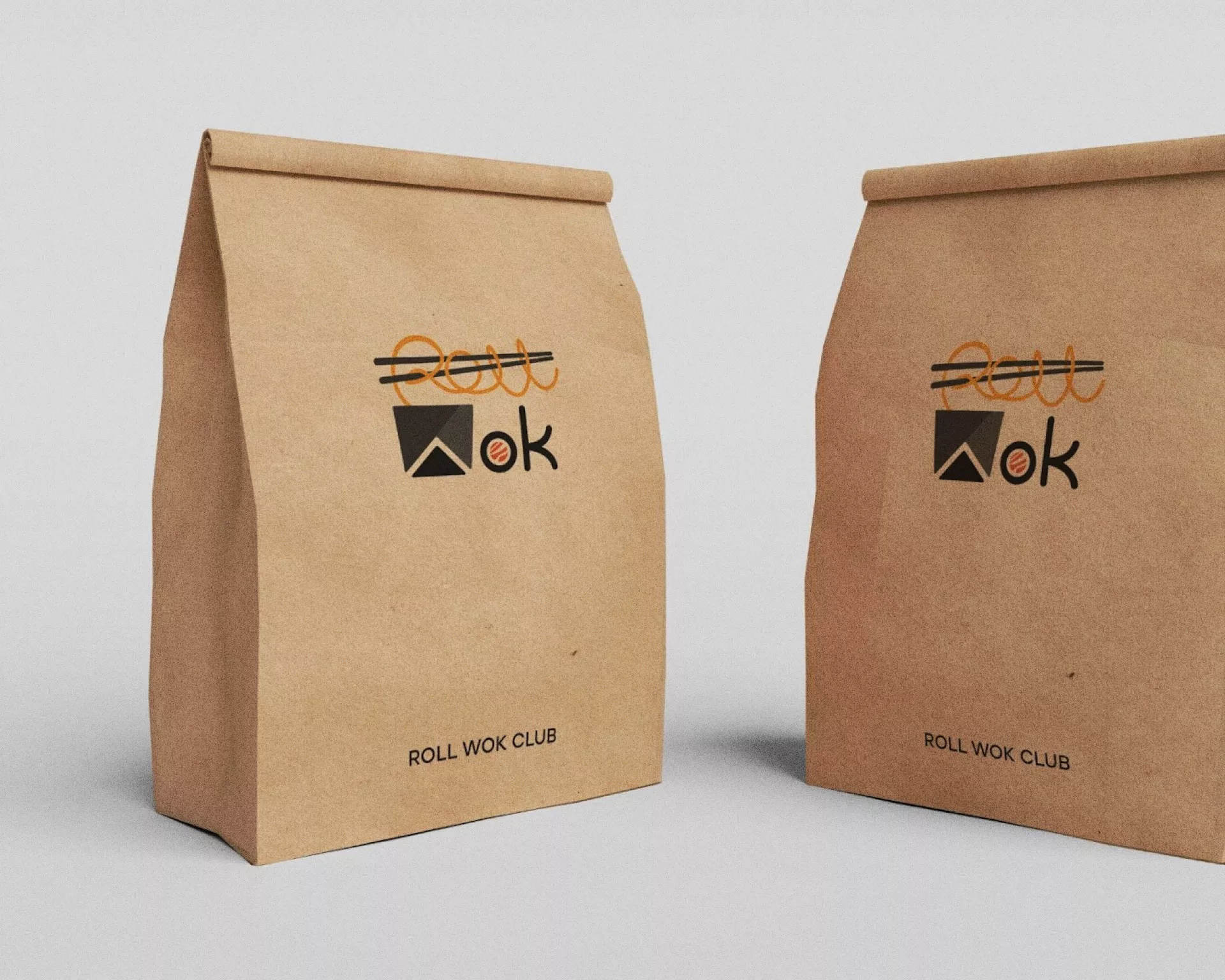 Создание дизайна упаковки суши-бара «Roll Wok Club» в Киреевске